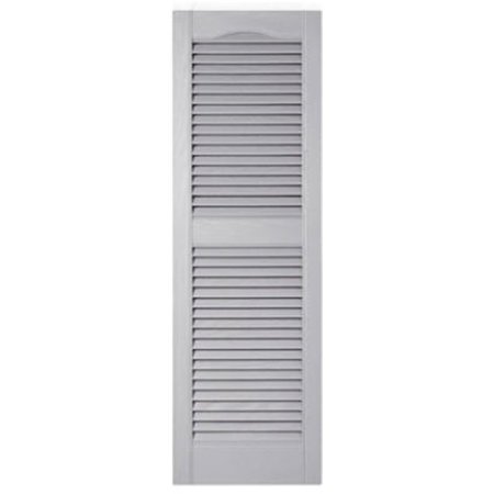 SLEEP EZ 010140048030 15 x 48 in. Paintable Vinyl Louvered Shutter Pair SL2671903